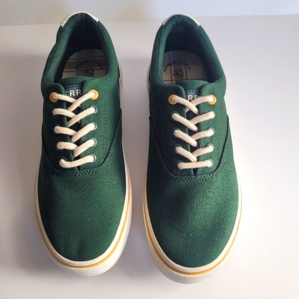 Men's 9/ Womens 10.5 Sperry Top-Sider Men's Halyard CVO Sneakers NWOB Green